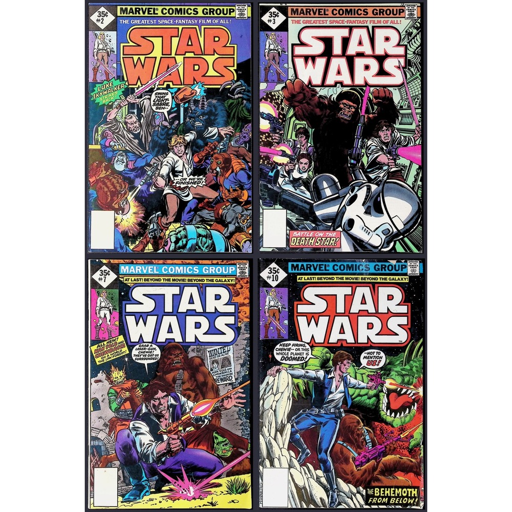 Star Wars #2 3 7 10 Marvel Comics Key Movie Adaptation Whitman 4x Comic Lot